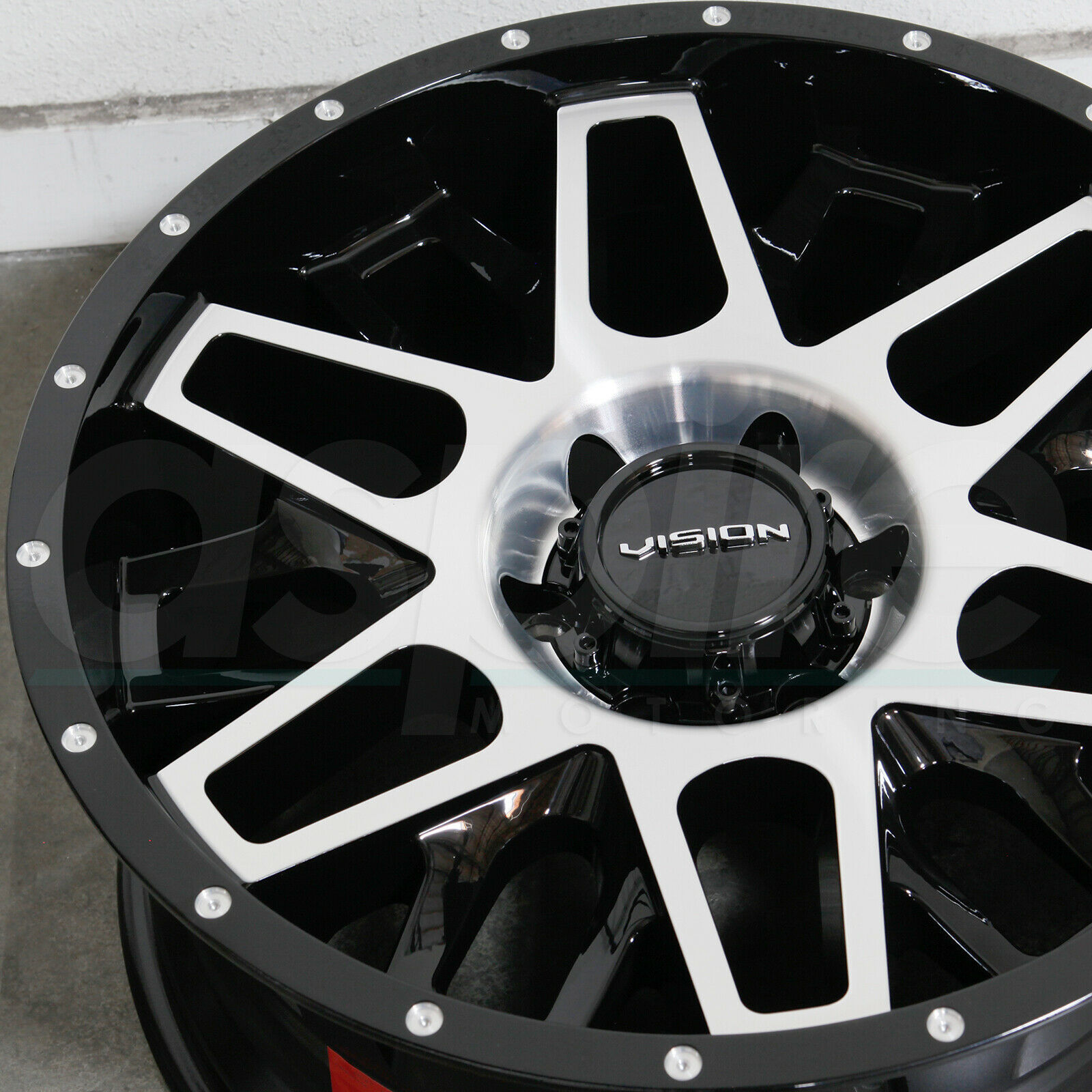 One 20x9 Vision 388 Shadow 5x150 12 Black Machined Wheel Rim - Wheels