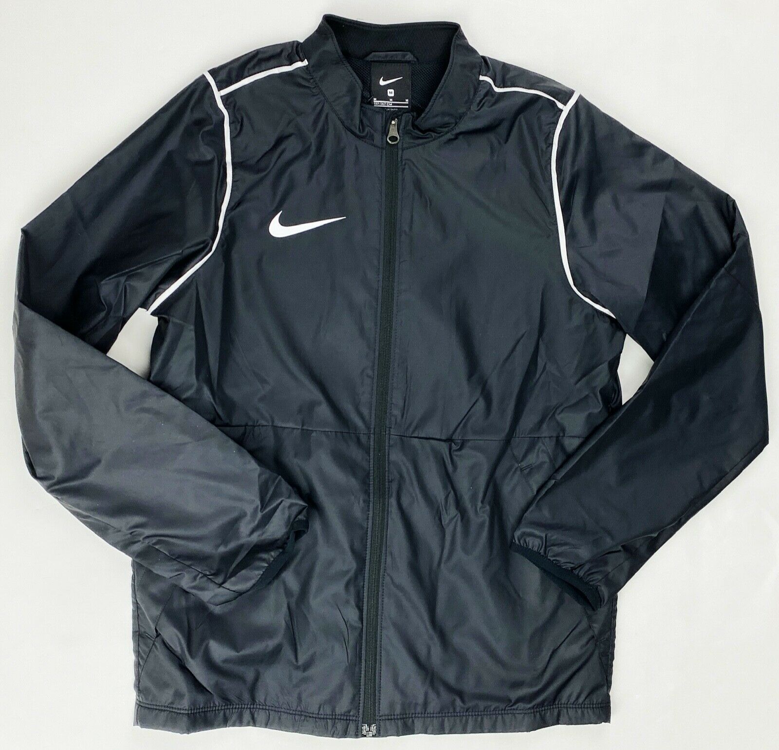 Nike Performance Park 20 Rain Jacket Youth Unisex Medium Black White ...