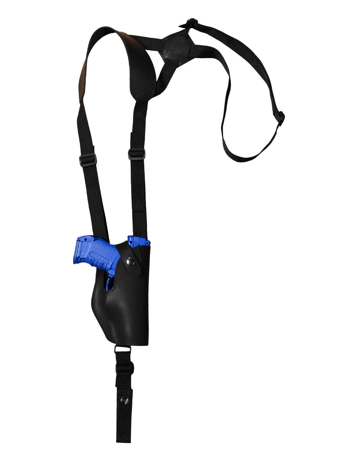 NEW Barsony Vertical Black Leather Shoulder Holster S&W M&P Compact 9mm