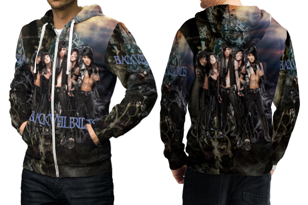 Black Veil Brides Men's Hoodie Zipper Hoodies & Sweatshirts