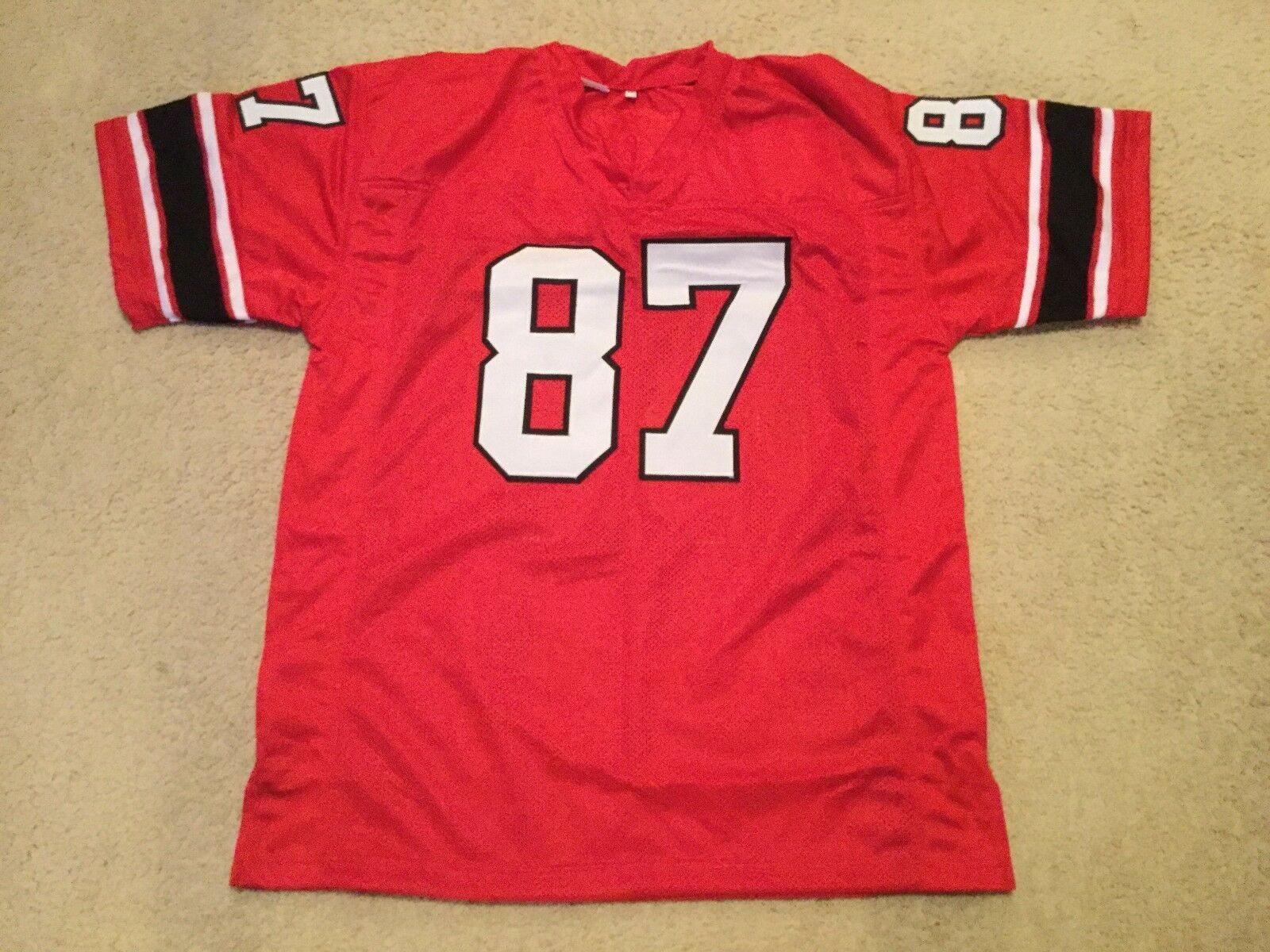 UNSIGNED CUSTOM Sewn Stitched Claude Humphrey Red Jersey - Extra Large ...