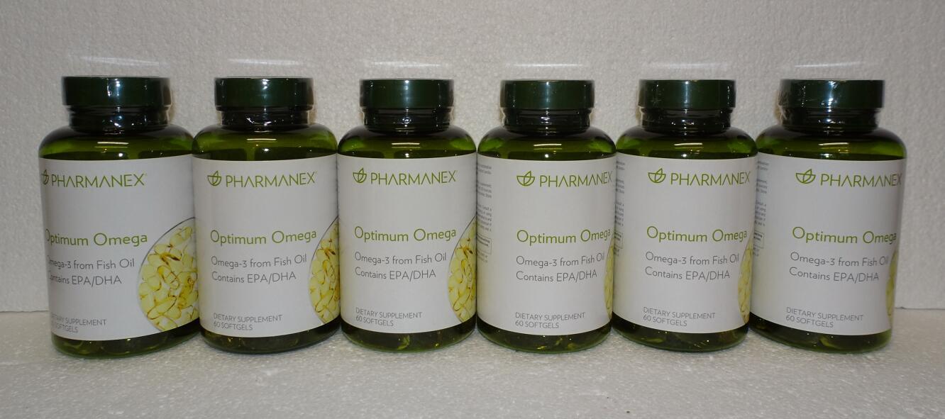 Six pack: Nu Skin Nuskin Pharmanex Optimum Omega Omega-3 60 Softgels SEALED x6