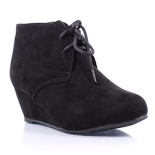 ShoBeautiful Womens Lace Up Wedges Bootie Fashion Casual Outdoor ...