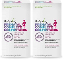 UpSpring Prenatal Complete Multivitamin Natural Folate 90 Ct(pack of 2)Total 180 - $29.69