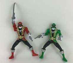 Power Rangers Super Megaforce Green Red Lot 6" Battle Action Figures Toys Bandai - $18.66
