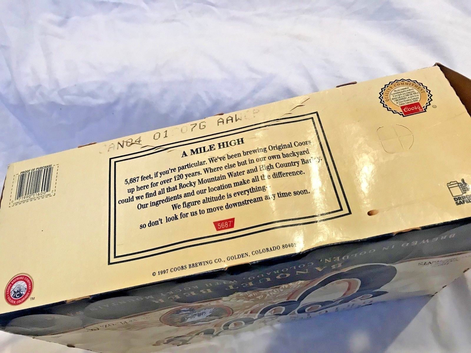 JOHN WAYNE Cowboy Coors Banquet Beer Full Case of 24 empty cans 1997