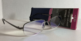 Premium Foster Grant Hyperflex Gunmetal Reading Glasses wSoft Case +2.50 - $12.99