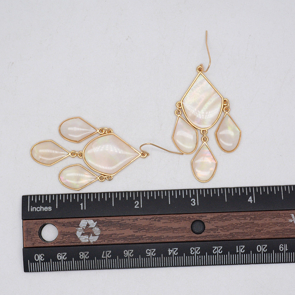 Premier Designs jewelry elegant gold tone hoop drop dangle earrings