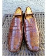 Bobby Jones Brown Leather Slip On Loafers Size 8.5 Made in Italy - $126.22