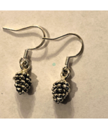 Cute Silver Grape Earrings - $3.48