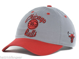 Chicago Bulls Adidas NBA Basketball Team Gray &amp; Red 2 Tone Slouch Hat - $18.99