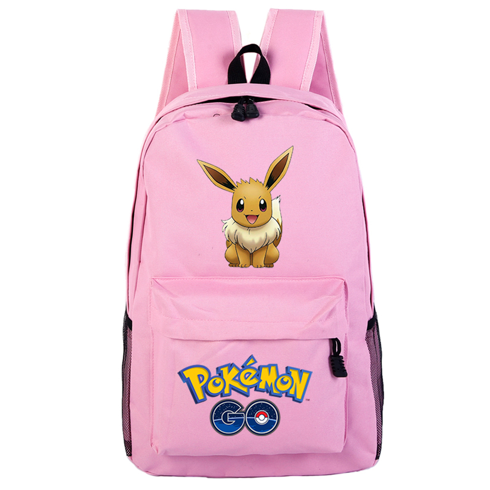 WM Pokemon Go Backpack Daypack Schoolbag Bookbag Pink Bag Eevee Bags