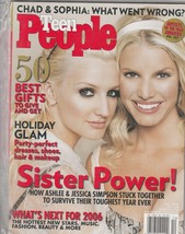 Teen People magazine December 2005/January 2006 Ashlee &amp; Jessica Simpson - $17.21