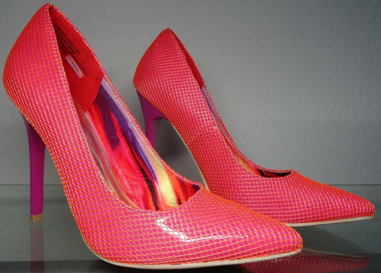 pink and orange shoes heels