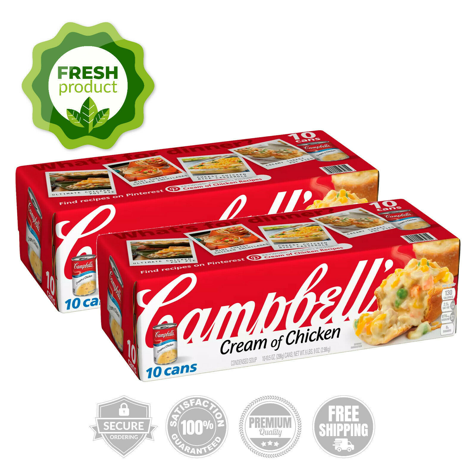 Primary image for Campbell's Condensed Cream of Chicken Soup (10.5 oz., 10 pk.) (2pk)