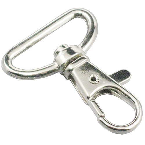 Bluemoona 20 Pcs - 1.25 32mm Swivel Lobster Metal Clasps Clips Curved Snap Buck
