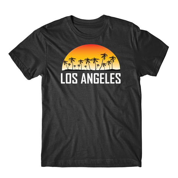 Los Angeles Sunset And Palm Trees Beach Vacation T-Shirt - T-Shirts ...