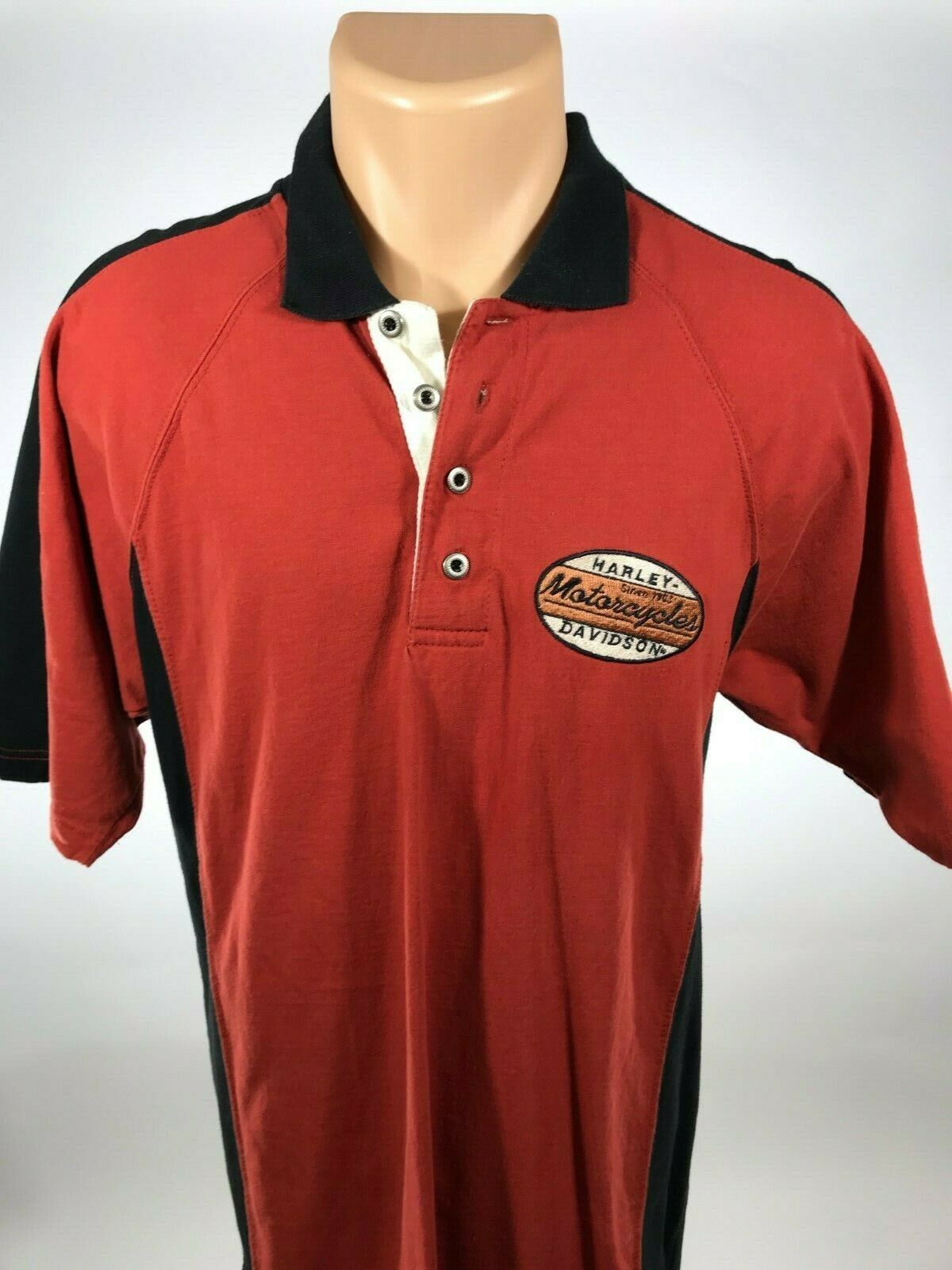 Harley Davidson M Polo Mens Shirt Size Medium Red Short Sleeve ...