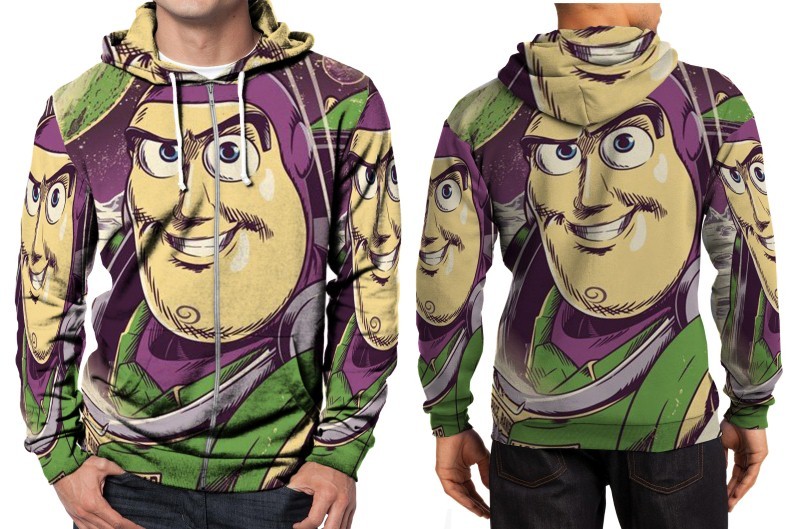 Buzz Lightyear Toy Story Character  Hoodie Zipper Fullprint Men