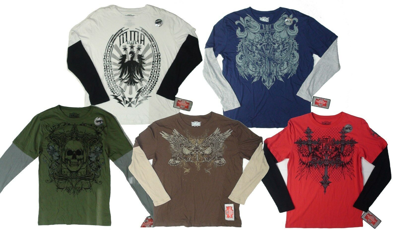 New men's MMA elite Tshirt with beanie UFC licensed cross skull lion