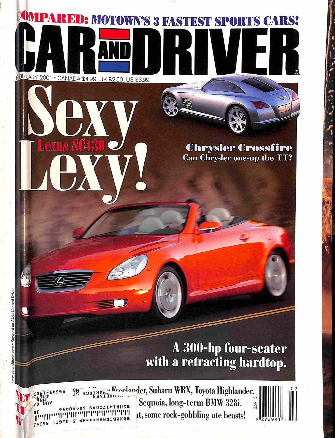 Car and Driver, February 2001 Magazine Back Issues