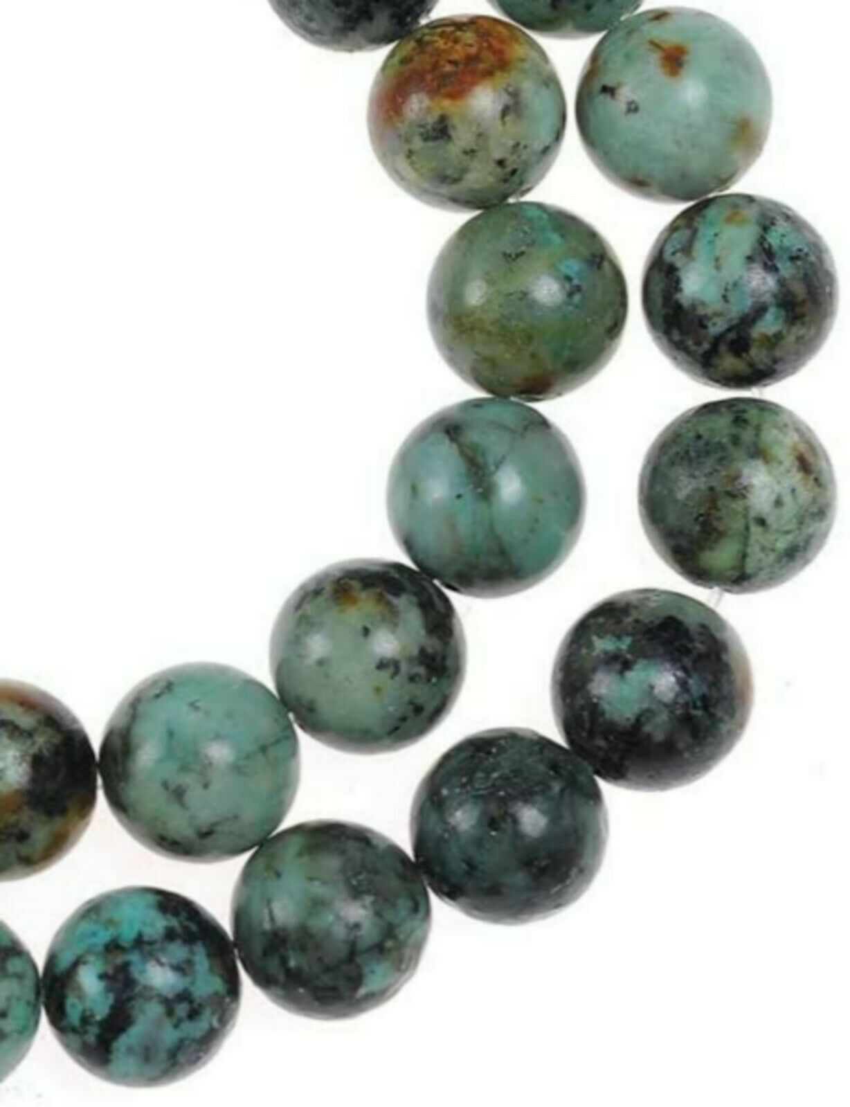 African Turquoise Beads Natural Genuine Stone Bulk Lot 8mm Loose 25 pcs