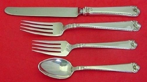 Primary image for George II Rex Hand Chased By Watson Sterling Regular Size Place Setting(s) 4pc