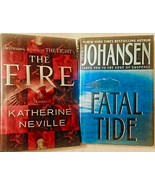 Katherine Neville, THE FIRE and Iris Johansen, FATAL TIDE, 1st ed suspen... - $10.89