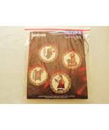 Janlynn Embroidery Craft Counted Cross Stitch Christmas Wreath Ornaments Kit - $5.00