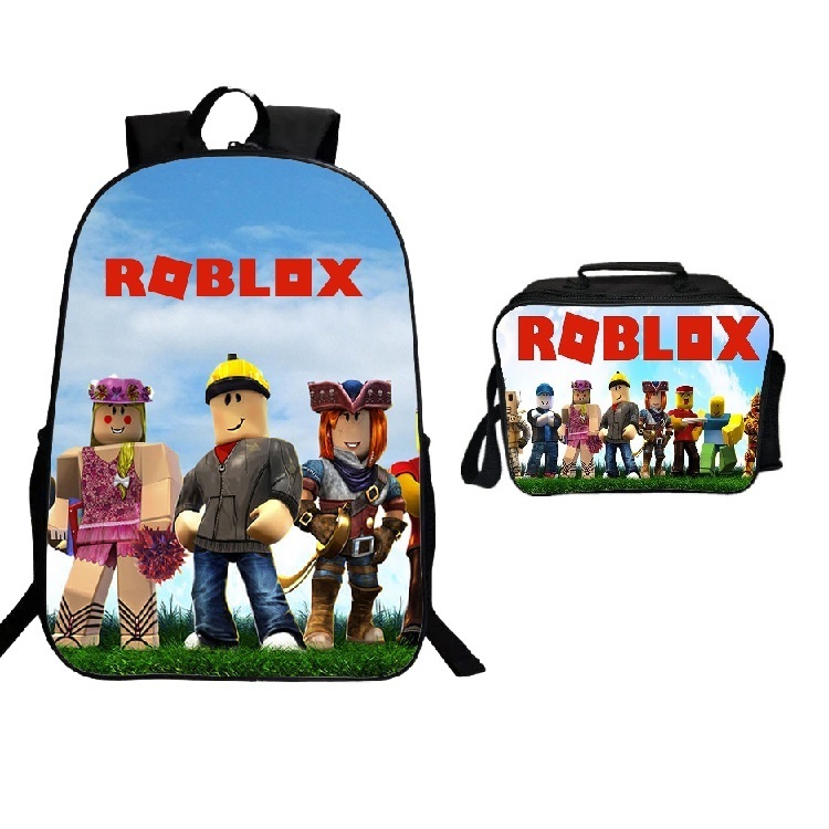 Roblox Backpack Boy Lunch Box School Bookbag Insulated Mini