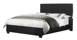 Homelegance Lorenzi Faux Leather Upholstered Platform Bed, Cal King, Black - $853.19