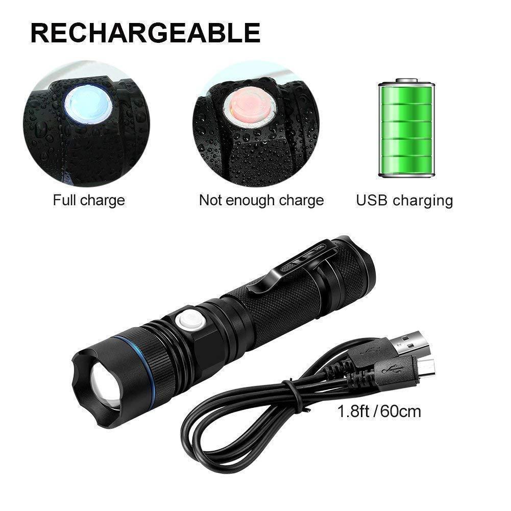 Camping & Hiking Flashlights Linterna LED Lampara Recargable LED Super ...