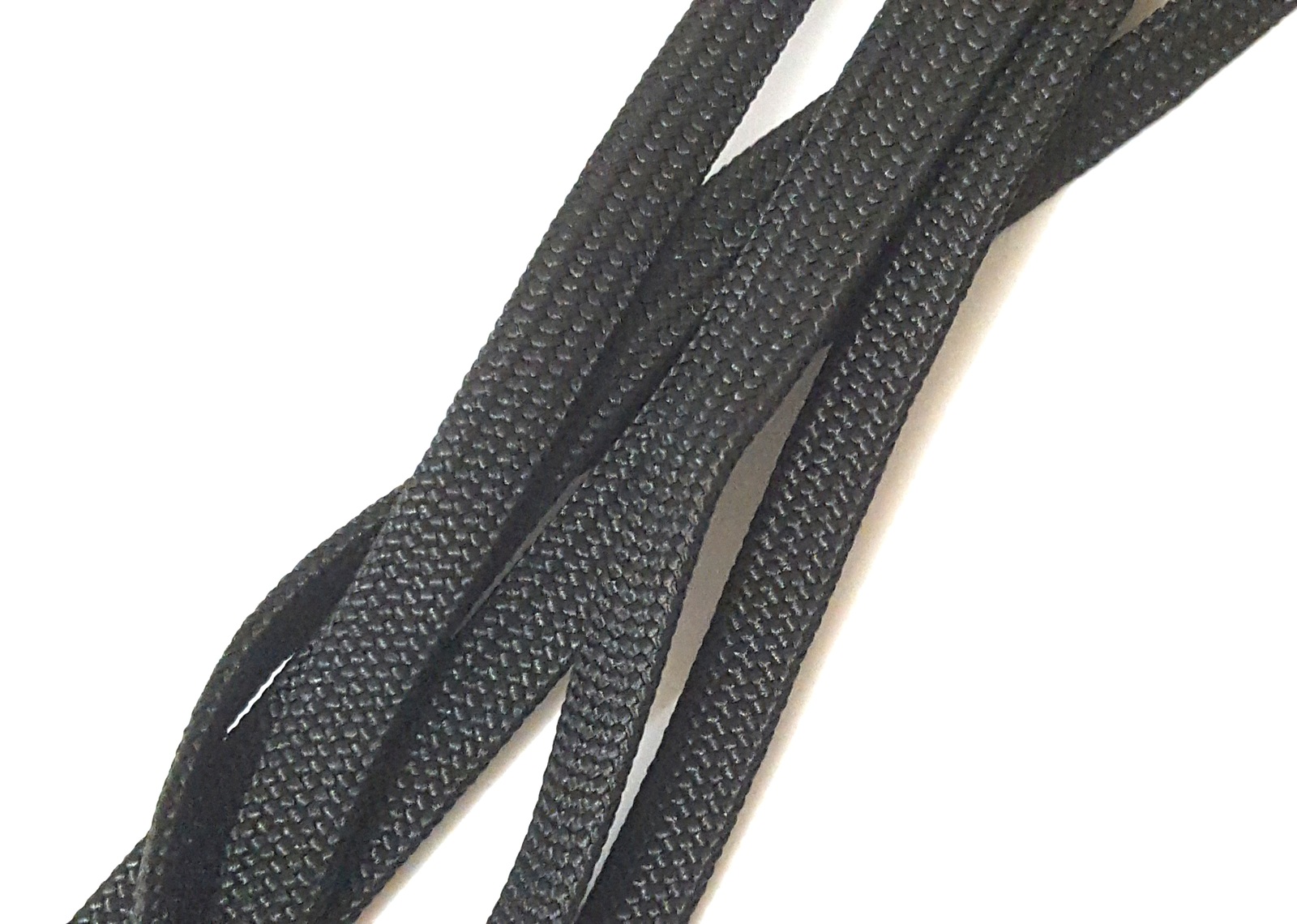1/4 7mm wide - Black Polyester Braid Flat Tube Tape w/o Centre cord Hollow CC42