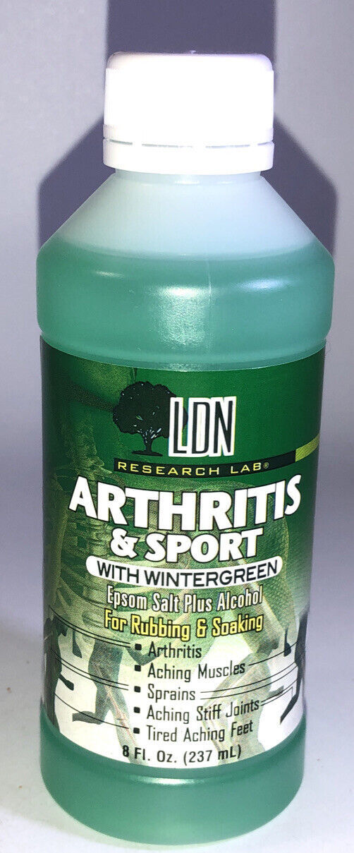 SHIP24H-LDN Research 8oz Arthritis & Sport W Wintergreen Epsom Salt Plus Alcohol