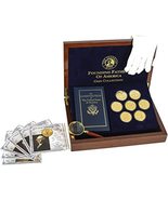 The Franklin Mint Founding Fathers Coin Collection - 7-Piece 24-Karat Go... - $239.99