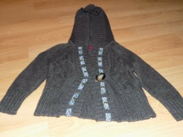 Girl's Size Medium Epic Threads Gray Grey Cropped Hooded Sweater Jacket 3/4 EUC - $18.00