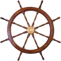 36" Premium Rosewood Crafted Nautical Maritime Ship Wheel | Pirate's Home Decor 
