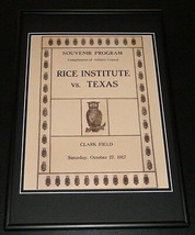 1917 Texas Longhorns vs Rice Football Framed 10x14 Poster Official Repro