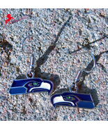 Seattle Seahawks Dangle Earrings, Sports Earrings, Football Fan Earrings... - $3.95