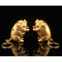 Gas Lighter Metal Gold Pig Model Inflated Butane Cigarette Fire Mini Creative image 6