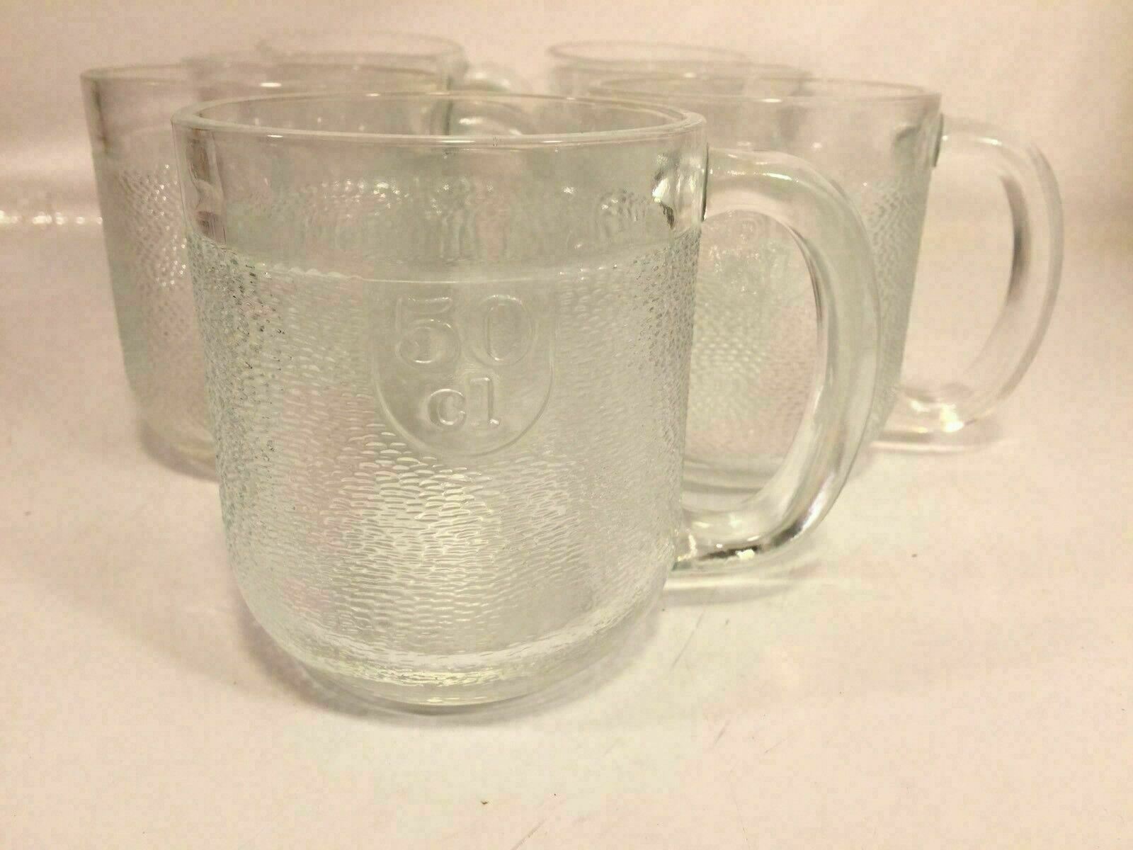 Vintage Iittala Krouvi Finland Glass 50cl Large Beer Stein Mugs Lot of ...