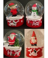 Christmas Snow Globes 2.5” Select: Elf ‘Joy”, Frosty ‘Peace’, Santa ‘Hop... - $2.99