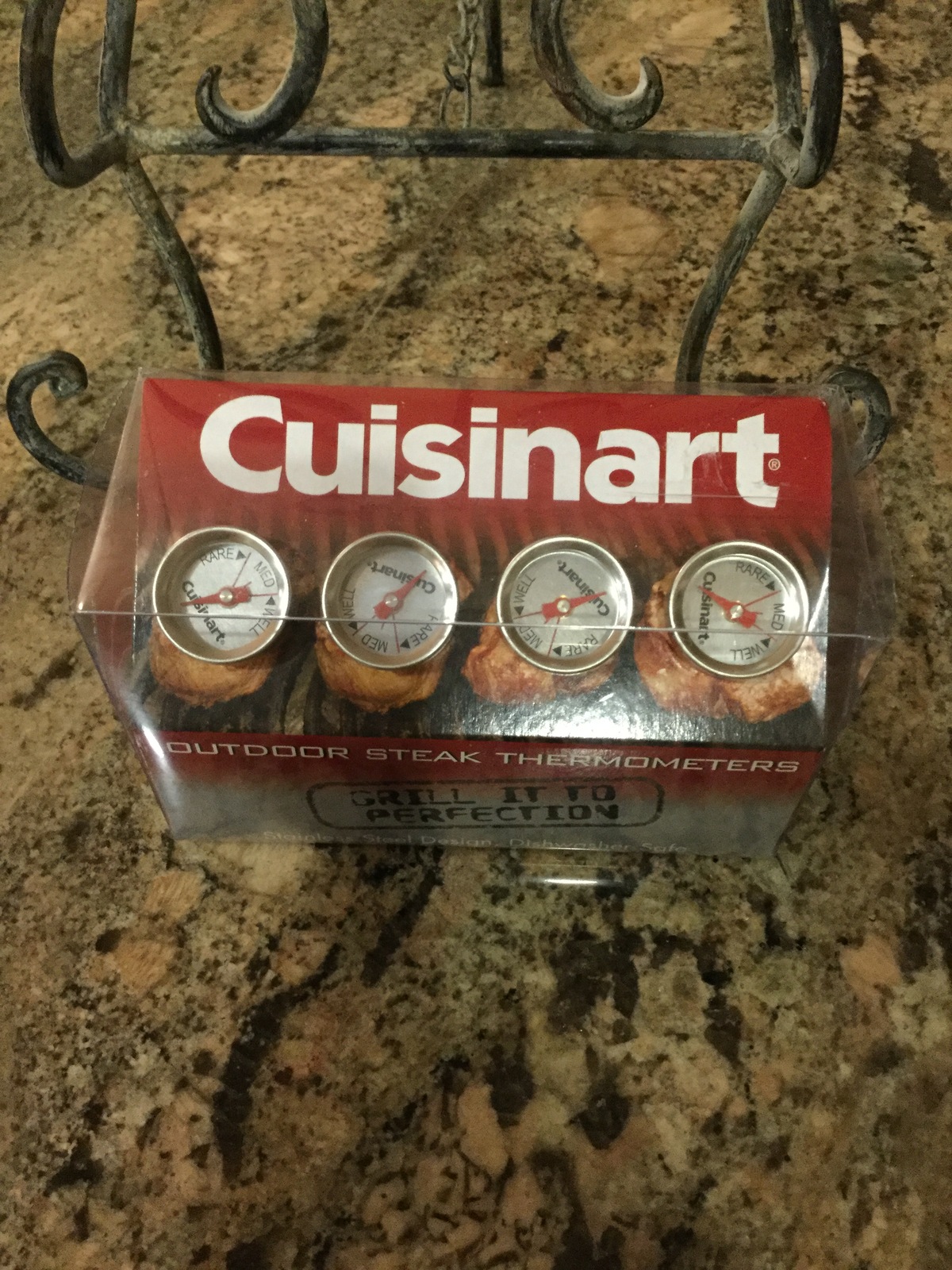 Cuisinart Outdoor Steak Thermometers Grill Stainless Steel New