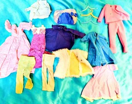 Small Lot Of Vintage Barbie Clothes - Jackets Coats Dresses Pants S-2 - $24.08