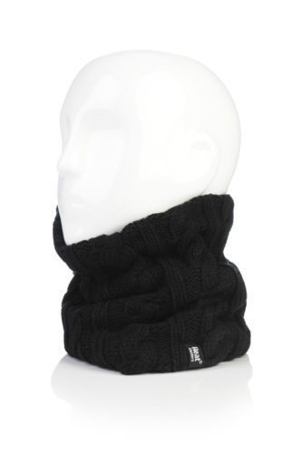 Womens Knitted Thermal Hat Fingerless Gloves /& Neck Warmer Set Heat Holders