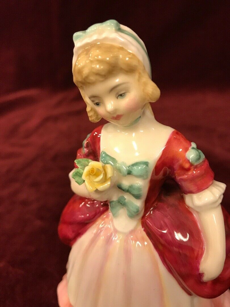 Vintage 1952 Royal Doulton Valerie Figurine; HN 2107 red dress Mid ...