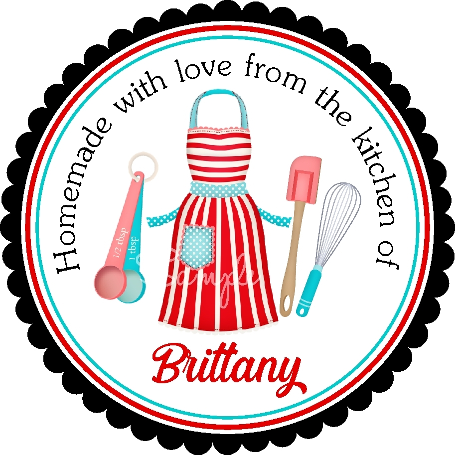 Baking Stickers,Kitchen Labels,Baking,Homemade Stickers,Cooking Apron ...