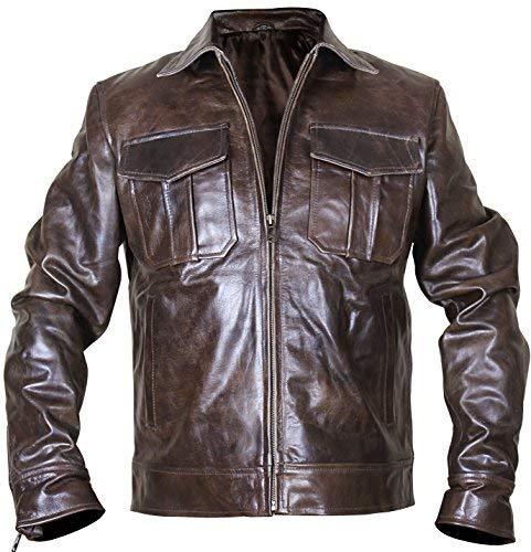 Copper Brown Motorcycle Rub Off Vintage Casual Distressed Leather Biker Jacket