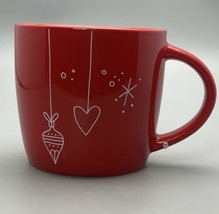 Starbucks Coffee Mug Cup Red Christmas Holiday Ornament Heart Ceramic 14 oz Cup - $7.91