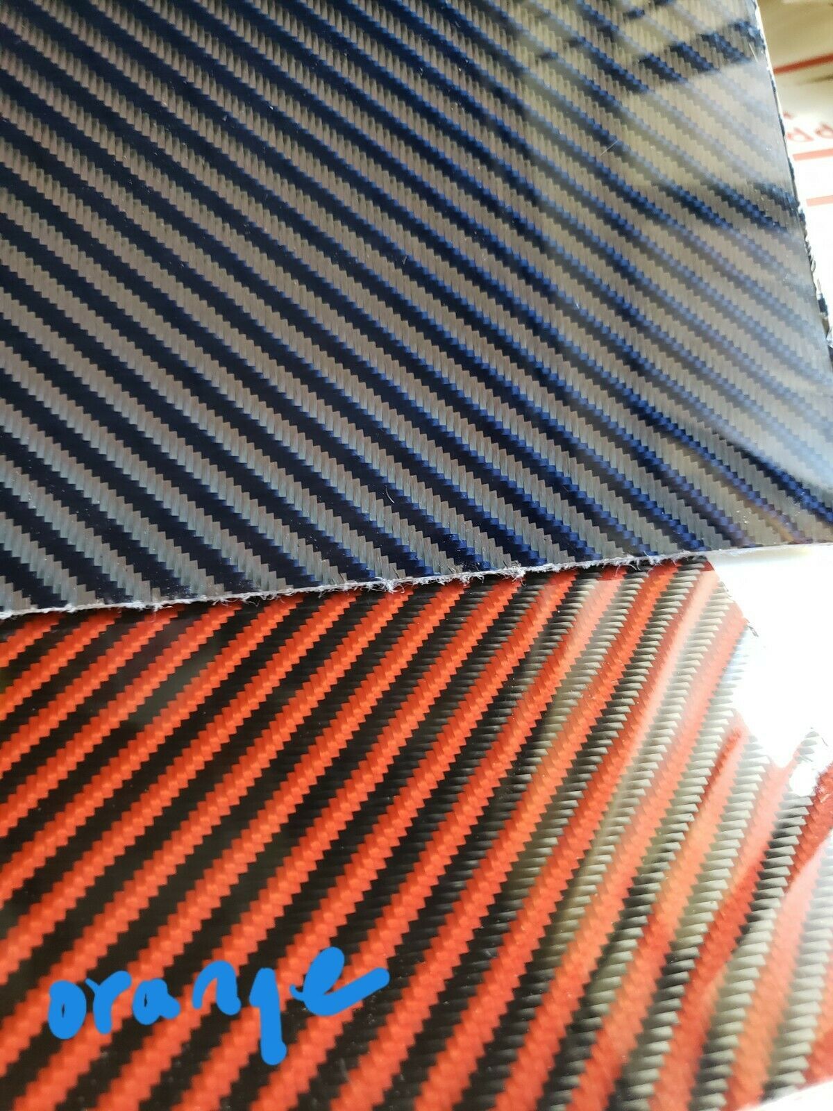 Carbon Fiber With Kevlar Panel sheet 12"x18"x1/16" Glossy One Side 4x4